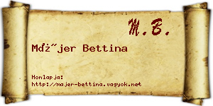 Májer Bettina névjegykártya